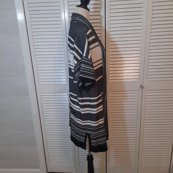 Vince cotton multi stripe cardigan kimono sz small - Picture 4 of 6